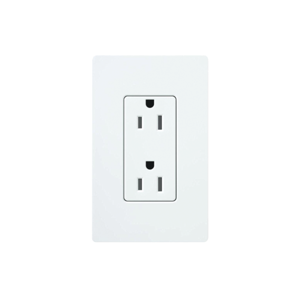 CAR-15-WH - LUTRON ELECTRONICS - Tomacorriente, receptaculo convencional  120V, 15A, color blanco.