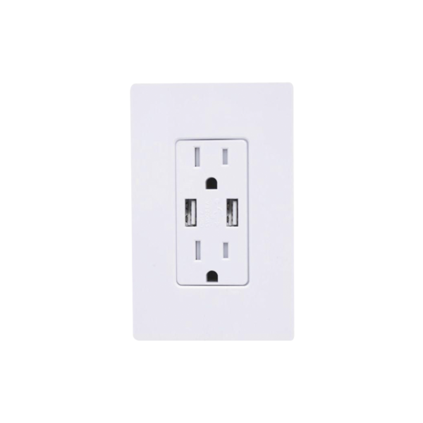 LTRF15UBTRCWH - LUTRON ELECTRONICS - TOMACORRIENTE CON USB DUPLEX 15A