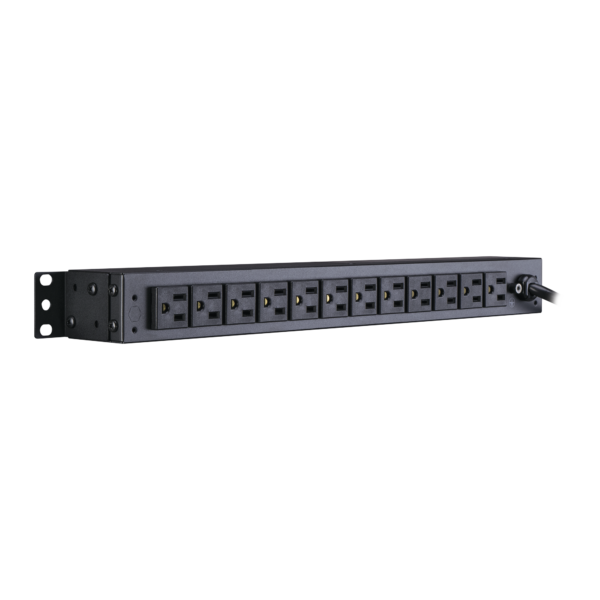 PDU15B12R - CYBERPOWER - PDU Para Distribución de Energía Básico Con 12 Tomas NEMA 5-15R Traseras y Clavija NEMA 5-15P de 1U de Rack