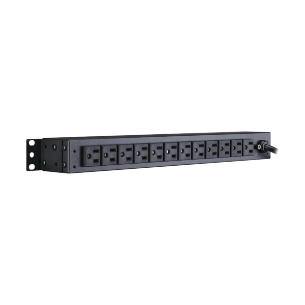 PDU15B2F12R - CYBERPOWER - PDU Para Distribución de Energía Básico Con 12 Tomas NEMA 5-15R Traseras y 2 Tomas 5-15R Delanteras de 1U de Rack