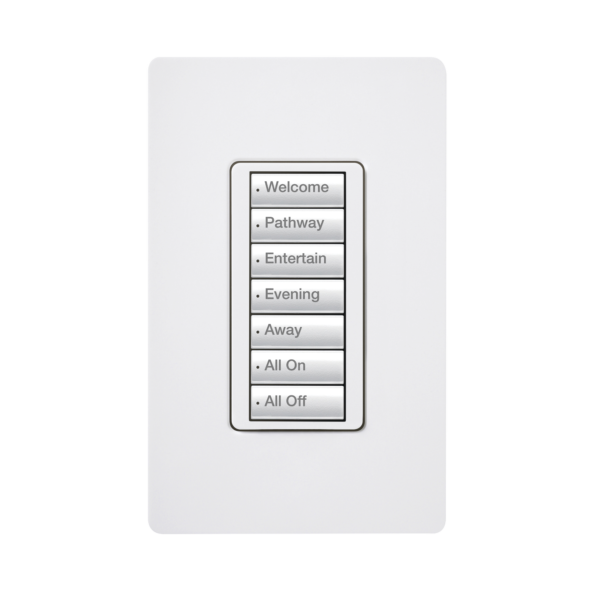 RRD-W7B-WH - LUTRON ELECTRONICS - Teclado seetouch 7 botones, programe escenas diferentes en cada botón.