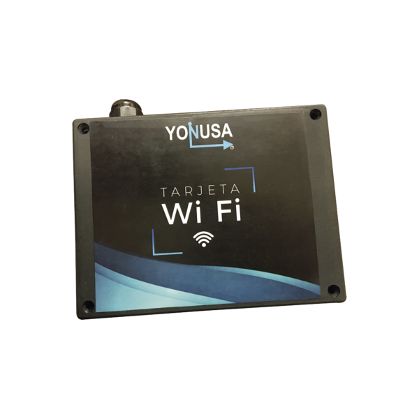 TARJETWIFIV2 - YONUSA - Modulo WIFI con gabinete para uso en Energizadores YONUSA/Aplicación sin costo/Activación Remota de 4 salidas tipo Relay con alta capacidad.