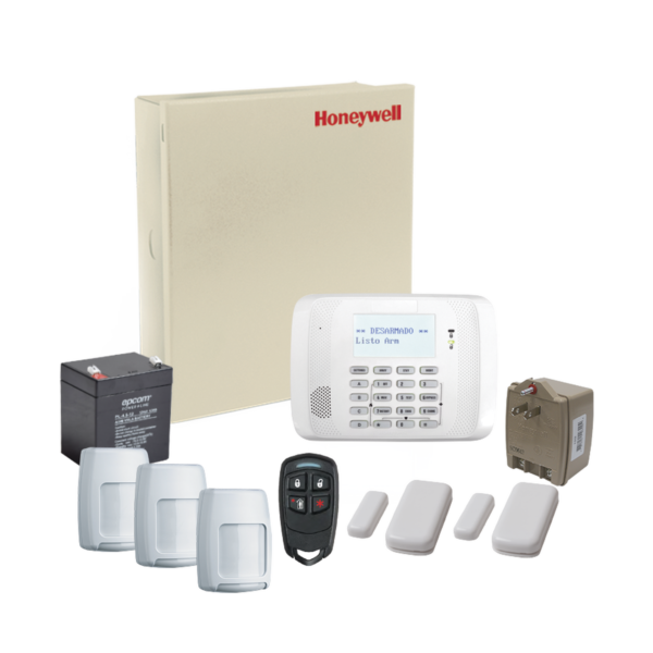 VISTA48PLUSMINI - HONEYWELL - Kit inalámbrico de panel VISTA48 con teclado 6162RF receptor inalámbrico, 2 contactos 5800MINI, 3 PIR 5800PIR, 1 remoto y batería/transformador