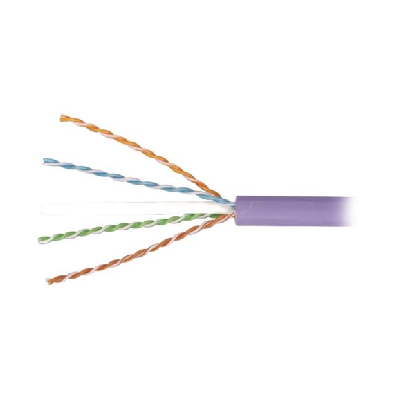 9A6L4-A5 - SIEMON - Bobina de Cable F/UTP de 4 pares, ZMAX, Cat6A, Soporte de Aplicaciones 10GBase-T, LS0H (Libre de Gases Toxicos), Color Violeta, 305m