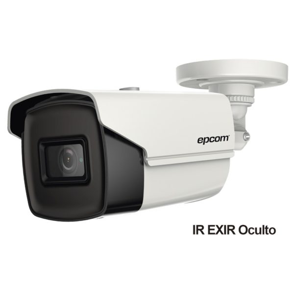 B4K-TURBO-X - EPCOM - Bala 4K TURBOHD / Lente 2.8 mm / 4 Tecnologías (TVI / AHD / CVI / CVBS) / 60 mts IR EXIR / IP67 / 12 VCD