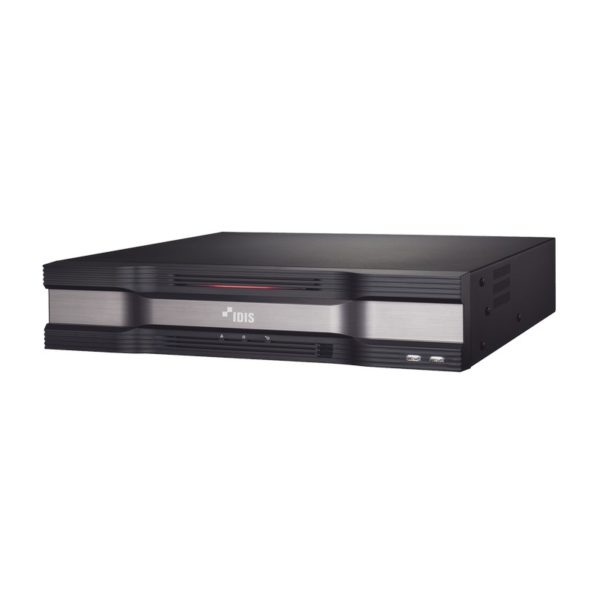 DR6316PSS - IDIS - NVR 4K Serie 6300 de 16 canales (H265), Switch interconstruido 16 puertos / Frente protegido