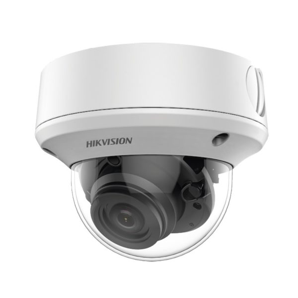 DS-2CE5AU1T-AVPIT3ZF - HIKVISION - Domo 4K TURBOHD / Lente Mot. 2.7 a 13.5 mm / 40 mts IR EXIR / IP67 / 12 VCD / 24 VCA / 4 Tecnologías (TVI / AHD / CVI / CVBS)