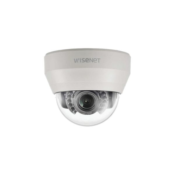 HCD-6070R - SAMSUNG WISENET (HANWHA) - Cámara Domo Interior 2MP / QuadHD (AHD, TVI, CVI, CVBS) / Lente Varifocal  2.8-12 mm / WDR 120 dB / IR 20 m