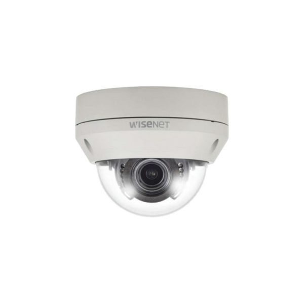 HCV-6070R - SAMSUNG WISENET (HANWHA) - Domo Antivandálico 1080p / QuadHD (AHD, TVI, CVI, CVBS) / Lente Varifocal 2.8-12mm / WDR 120 dB / IR 20M