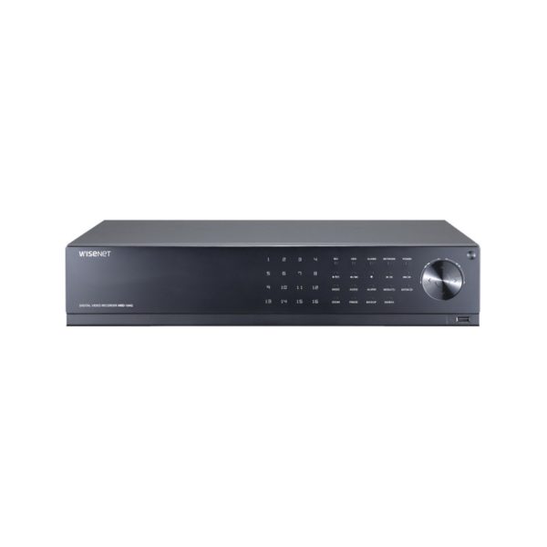 HRD-1642 - SAMSUNG WISENET (HANWHA) - DVR 16 Canales hasta 4 Megapixel / Soporta 4 Tecnologías (AHD, TVI, CVI, CVBS) / Hasta 8 HDDs / Entradas y Salidas de Audio y Alarma