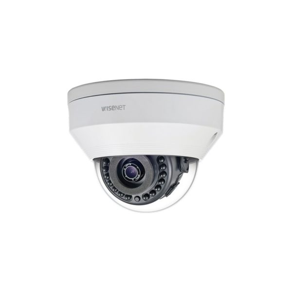 LNV-6010R - SAMSUNG WISENET (HANWHA) - Cámara Domo Antivandálico Exterior 2 Megapíxel / Lente 3 mm / IR 30M / WDR 120db / IP66