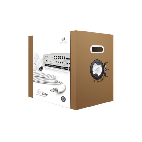 UC-C6-CMR - UBIQUITI NETWORKS - Bobina de cable UniFi categoría 6 para interior con cruceta antidiafonía, ideal para equipos Wi-Fi de alta capacidad, 305 metros