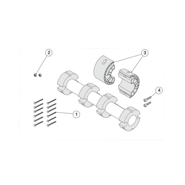 001-G06803 - CAME - Junta telescópica e inserto suplementario para enganche de mástil. Accesorio para GARD8