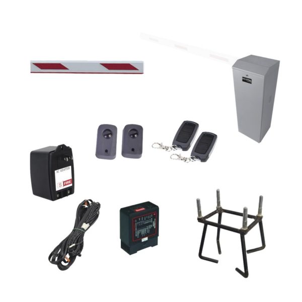 KIT-XBF-L - AccessPRO Industrial - Kit COMPLETO Barrera Izquierda XB / 3M / Incluye Sensor de masa, Transformador, Lazo, Ancla, Fotoceldas y 2 Controles Inalámbricos