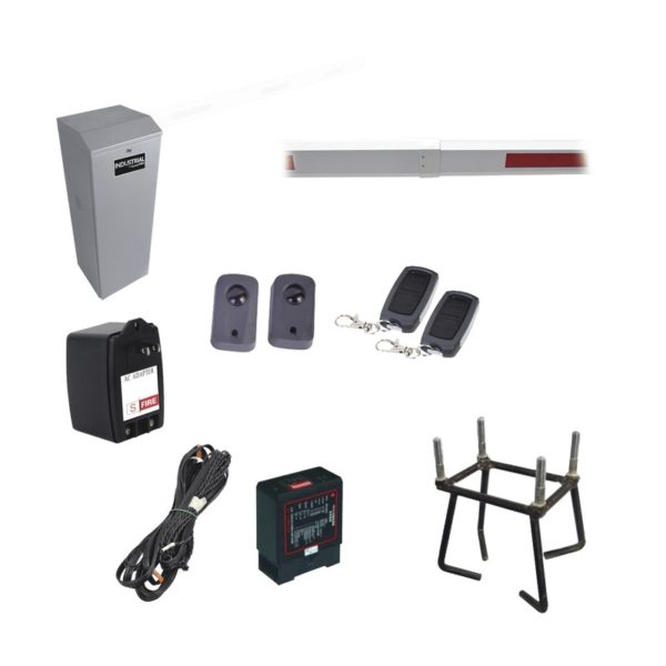 KIT-XBS-R - AccessPRO Industrial - Kit COMPLETO Barrera Derecha XB / Brazo telescópico 3.6 ~ 5.5 M / Incluye Sensor de masa, Transformador, Lazo, Ancla, Fotoceldas y 2 Controles Inalámbricos