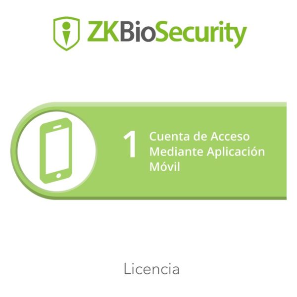 ZK-BS-APP-1 - ZKTECO - Licencia para ZKBiosecurity para 1 cuenta de acceso mediante aplicación móvil