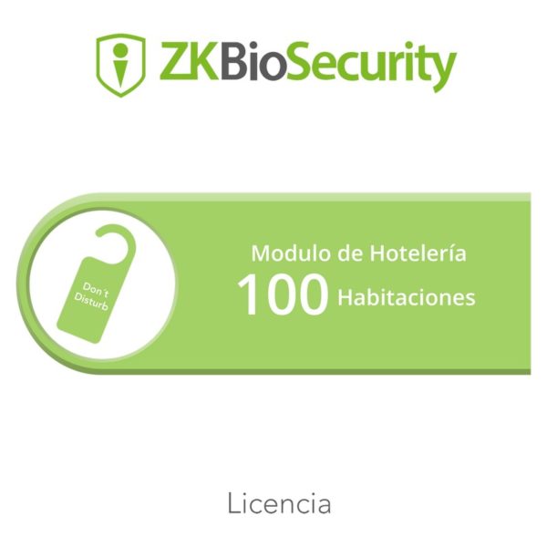 ZK-BS-HOTEL-100 - ZKTECO - Licencia para ZKBiosecurity para modulo de hoteleria para 100 habitaciones