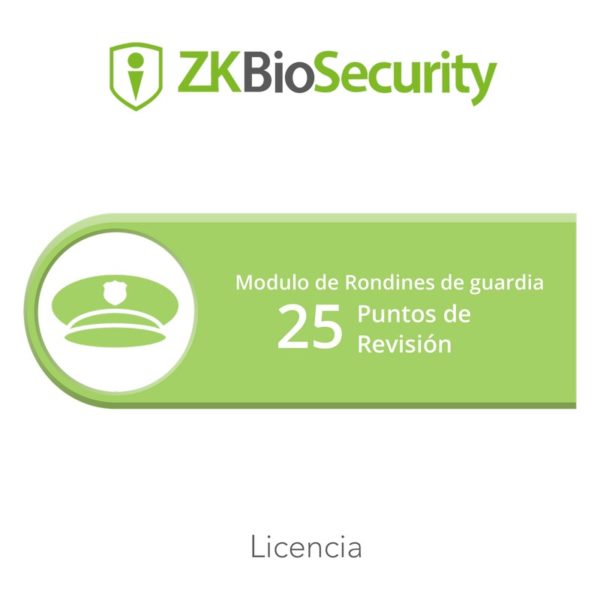 ZK-BS-PAT-25 - ZKTECO - Licencia para ZKBiosecurity para modulo de rondines de guardia hasta 25 puntos de revision