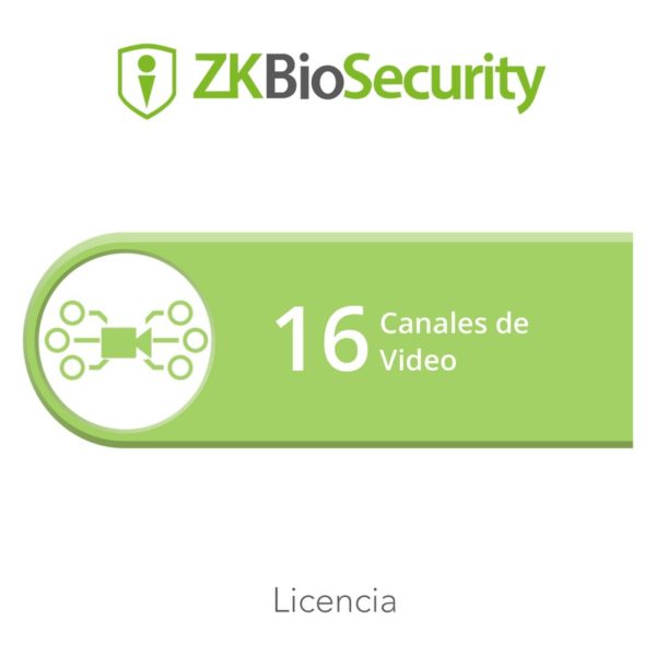 ZK-BS-VID-16CH - ZKTECO - Licencia para ZKBiosecurity para modulo de video hasta 16 canales de video