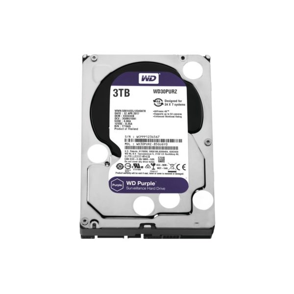 WD30PURZ - Western Digital (WD) - Disco duro WD de 3TB / 5400RPM / Optimizado para Videovigilancia