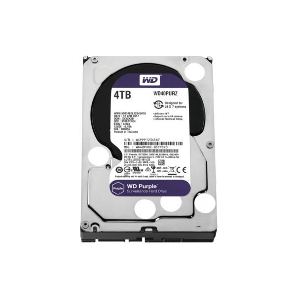 WD40PURZ - Western Digital (WD) - Disco duro WD de 4TB / 5400RPM / Optimizado para Videovigilancia