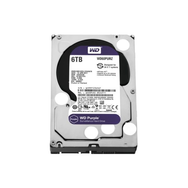 WD60PURZ - Western Digital (WD) - Disco duro WD de 6TB / 5400RPM / Optimizado para Videovigilancia