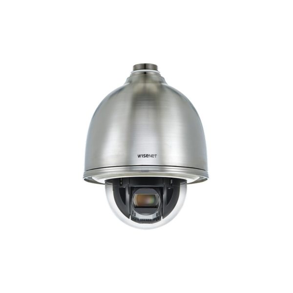 XNP-6320HS - SAMSUNG WISENET (HANWHA) - Domo PTZ de Acero Inoxidable 2MP / Antivandálica para Exterior / Zoom óptico de 32X / H.265 & WiseStream II / WDR 150dB