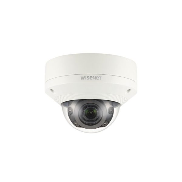 XNV-8080R - SAMSUNG WISENET (HANWHA) - Cámara Tipo Domo Antivandálico 5MP / Lente Motorizado 3.9-9.4mm / IR 50M / WDR 120db / H.265 & WiseStream